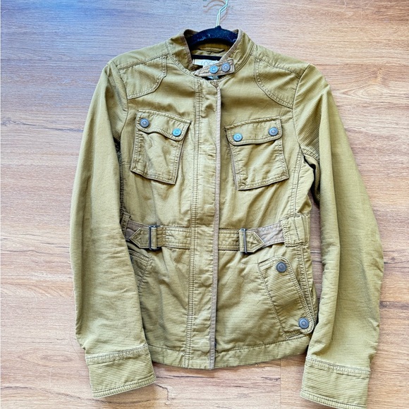 LOFT Utility Military Style Y2K Jacket Olive Drab Size 4 - Picture 3 of 9